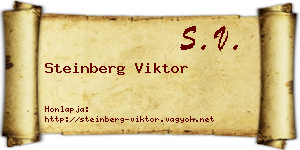 Steinberg Viktor névjegykártya
